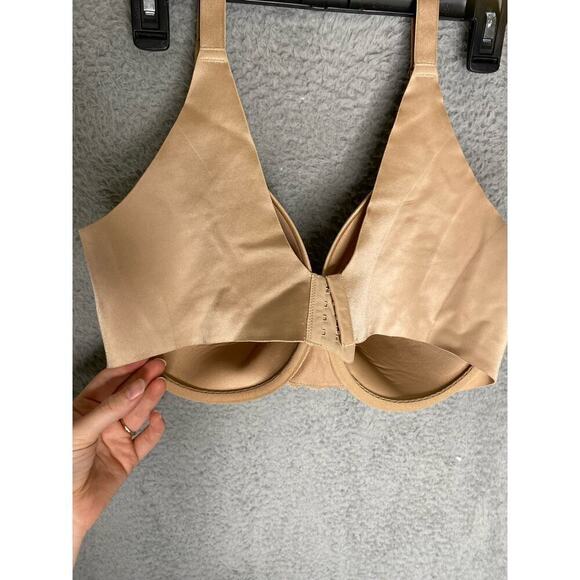 Soma womens Full coverage nude lace bra bow adjustable full support 38DDD - Picture 5 of 8